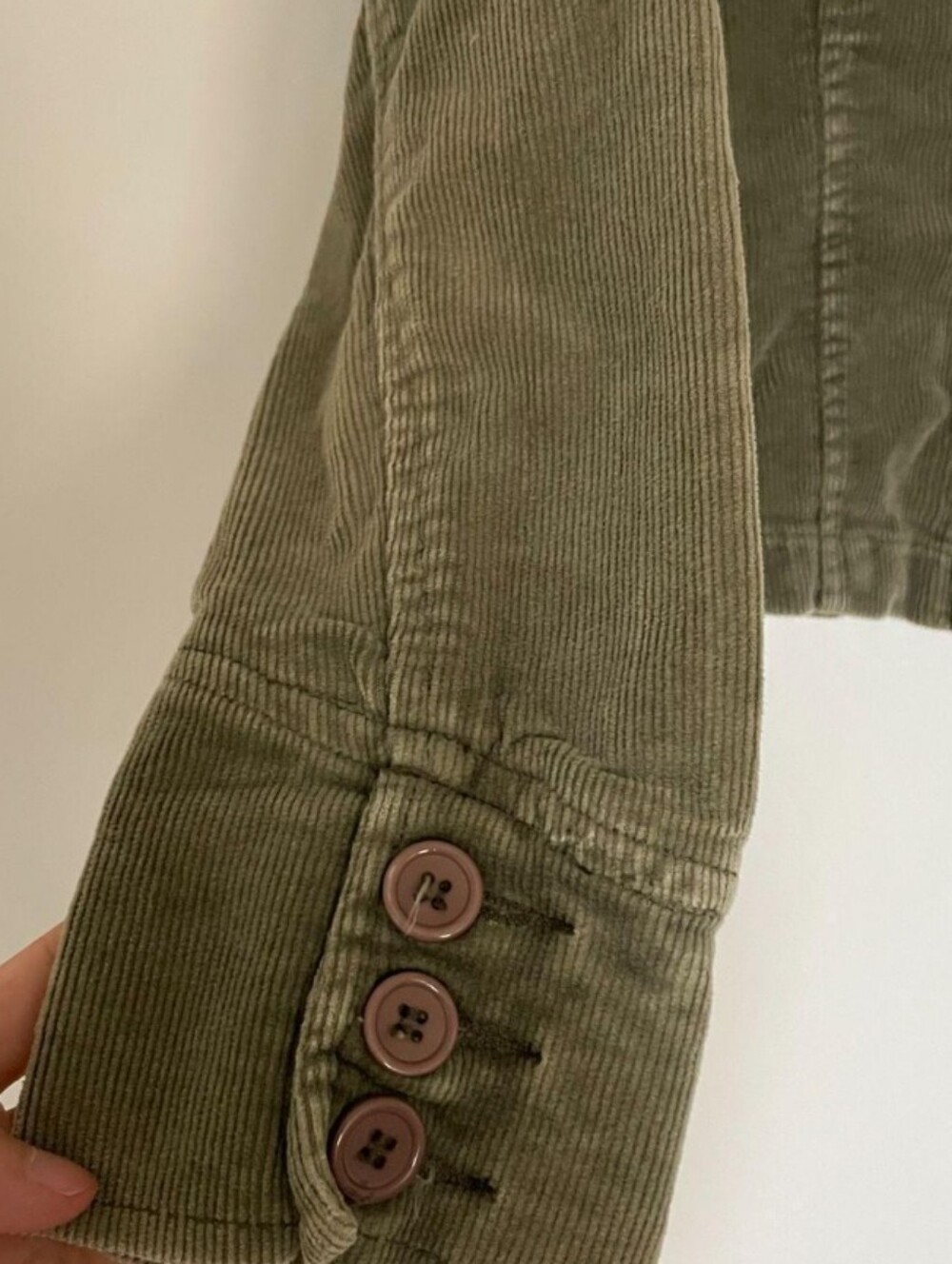 Y2K Olive Corduroy Jacket - Picture 4 of 7